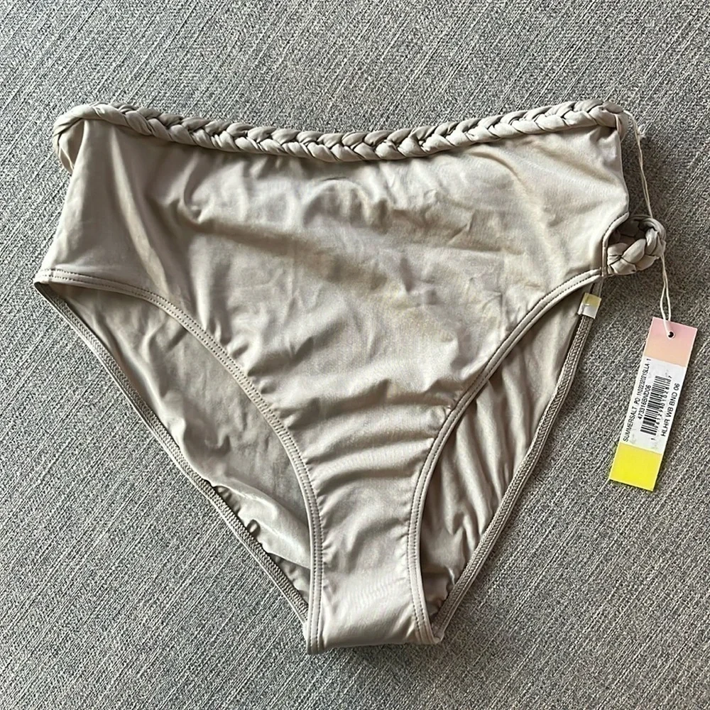 Summersalt The Braided High Leg High Rise Bikini Bottom Size 6 NEW!